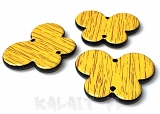 Imitacja drewna - żółte - 5szt. - PLA166 