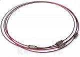 Obroża choker czerwona 46cm - OB08