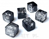 Crackle kostki czarno-białe 1cm 8szt.-KS234