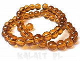 Sznur kule szklane 0,4cm miodowe 80szt. - KS363-H