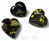 Zirconia AAA+ serce olive 14mm - SRY34
