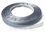 Wstążka szyfonowa szara 0,6cm 4m - WS09