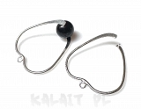 Baza kolczyka zawieszka serce 3,4x3,7cm para-CH554