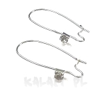 Bigle zamknięte z cyrkonią 2,5cm 2szt.-CH542