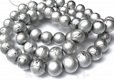 Sznur spectra kule 1,2cm 65szt. srebrne - KS546