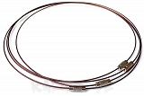 Obroża choker brązowa 46cm - OB03