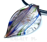 Szkło weneckie - wisior liść 6cm - SW475