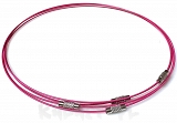 Obroża choker różowa 46cm - OB07