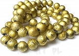 Sznur spectra kule 1,2cm 65szt. złote - KS549