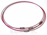 Obroża choker magenta 46cm - OB11