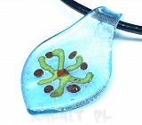 Szkło weneckie - wisior liść 6cm - SW471