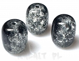 Crackle beczki biało-czarne 1,6cm 4szt.- KS45 