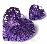 Ozdoba pleciona zawieszka serce 2.8cm-CH437