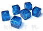 Crackle kostki niebieskie 0,8cm 10szt.-KS222