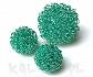 Kula pleciona ziel. 1,4cm 1szt.-CH459