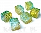 Crackle kostki niebiesko-żółte 0,6cm 20szt.-KS207