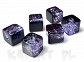 Crackle kostki fiołkowo-czarne 0,6cm 20szt.-KS24 