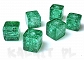 Crackle kostki zielone 1cm 8szt.-KS232