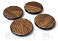 Imitacja drewna - brązowe - 3szt. - PLA121 
