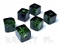 Crackle kostki zielono-czarne 0,8cm 10szt.-KS94