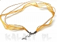 Naszyjnik wstążka i sznurek pomarańczowy- 52cm - W20
