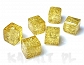 Crackle kostki żółte 0,8cm 10szt.-KS87 