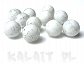 Marmur imitacja biały kule 1,2cm 6szt MI19