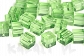 Koraliki szklane kostki zielone pastelowe 0,4cm 10szt -KS55