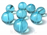Koraliki szklane kule błękitne 1cm 10szt. - KS098