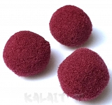 Filcowe pompony bordo 2cm 5szt - POM1