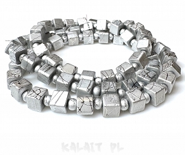 SPECTRA krótki sznur kostki srebrne 0,6 cm KS722/A