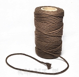 Sznurek jubilerski bawełna 2mm - brązowy 3 metry