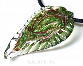 Szkło weneckie - wisior liść 7,5 cm - SW471A