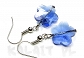 Kolczyki kwiatki Niebieskie ciemne -BST128