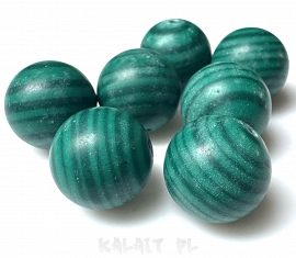 Malachit imitacja kule 1,4cm 2szt. -K136A