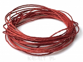 Lniany sznurek 1,0mm -3m czerwony - LEN8