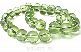 Sznur kule szklane 1cm zielone jasne 33szt. - KS696A-H 