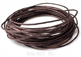 Sznurek woskowany 1mm 5m - CZEKOLADA