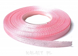 Wstążka satynowa Louxion  0,6cm różowa 4m - WL04