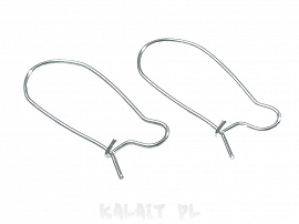 Bigle zamknięte jasne srebro 2,5cm 10szt.-CH360