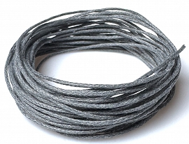 Sznurek woskowany 1mm 5m - SZARY