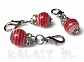 Charms zawieszka kuleczka pasiasta -CZ129