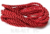Sznurek 3mm jubilerski skręcony czerwony 2m-SZ66