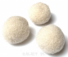 Filcowe pompony ecrue 2cm 5szt. - POM6