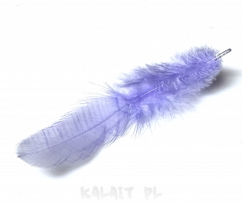 Piórka ozdobne do biżuterii 10szt.- Fioletowe