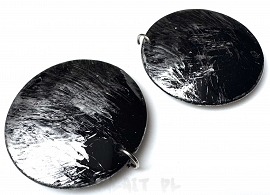 Akrylowe mazane koraliki koła 4cm 2szt.-AK068