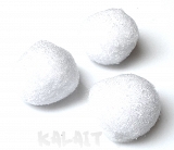 Filcowe pompony białe 2cm 5szt. - POM7