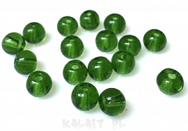Koraliki szklane kule zielone butelkowe 0,4cm 20szt. - KS110