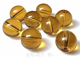 Koraliki szklane kule miodowe 0,8cm 14szt. - KS108