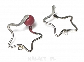 Baza kolczyka zawieszka 2,5x2,5cm 2szt. -CH112